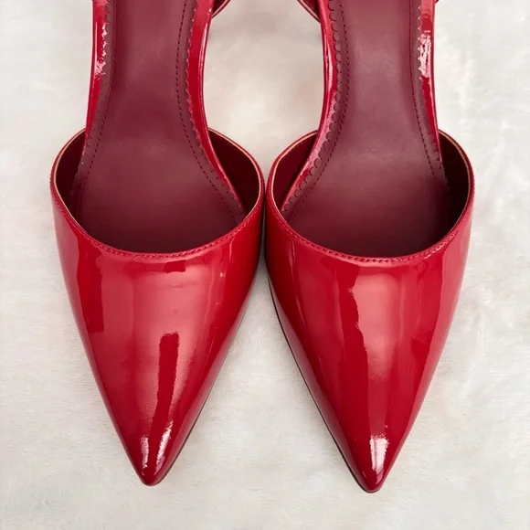 KATE SPADE NY Vivian Red Patent Leather Stiletto Heel Ankle Strap Pump--NEW--8 - Picture 2 of 15